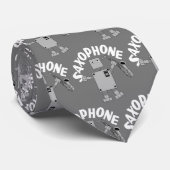 Saxofoon Robot Stropdas (Opgerold)