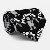 Saxofoon Robot Stropdas (Opgerold)