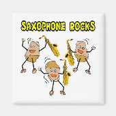 Saxofoon Rocks Magneet (Voorkant)