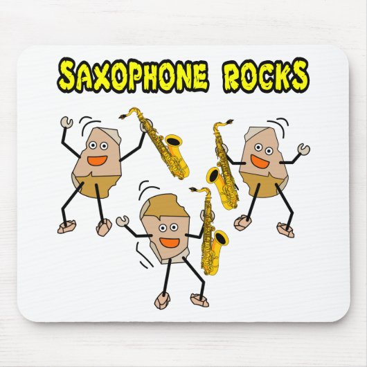 Saxofoon Rocks Muismat (Voorkant)