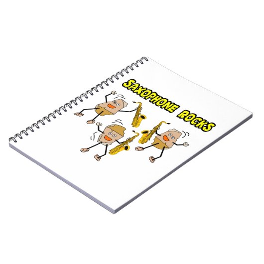 Saxofoon Rocks Notitieboek (Linkerzijde)