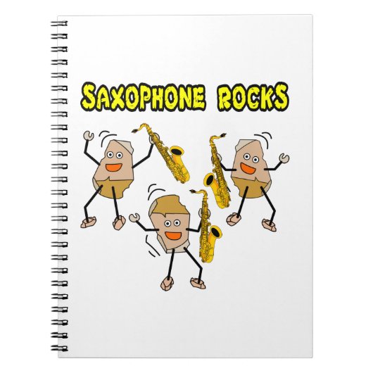 Saxofoon Rocks Notitieboek (Voorkant)