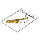 Saxofoon Saxofonist Muziekdocent Custom Gift Notitieboek (Linkerzijde)