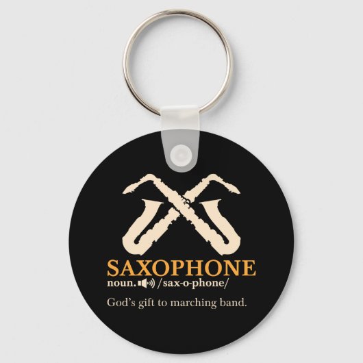 Saxofoon - Saxofoon Definitie Sleutelhanger (Voorkant)