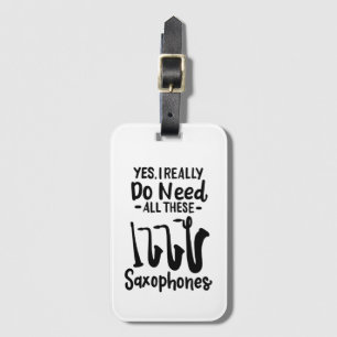 Saxofoon - Saxofoontypes Bagagelabel