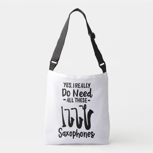 Saxofoon - Saxofoontypes Crossbody Tas (Voorkant)