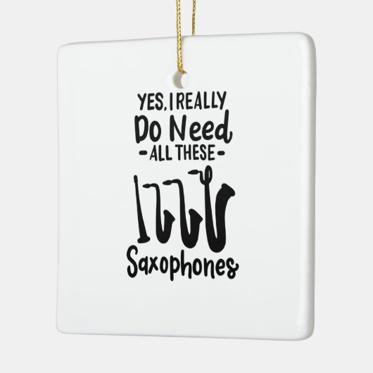 Saxofoon - Saxofoontypes Keramisch Ornament (Links)