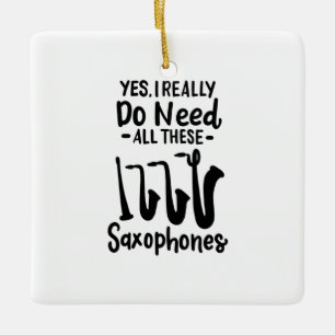 Saxofoon - Saxofoontypes Keramisch Ornament