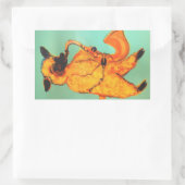 Saxofoon: Schapen Rechthoekige Sticker (Tas)