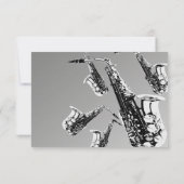 Saxofoon Silver Response RSVP Kaartje (Achterkant)