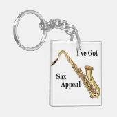 Saxofoon Sleutelhanger (Voorkant Links)