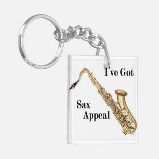 Saxofoon Sleutelhanger (Voorkant Links)