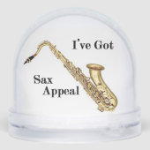 Saxofoon Snow Wereldbol Sneeuwbol (Achterkant)