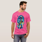 Saxofoon spelen Astronaut Jazz Lover T-shirt (Voorkant volledig)