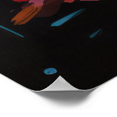 Saxofoon Speler Muziek Schilderen Abstracte Art De Poster (Hoek)