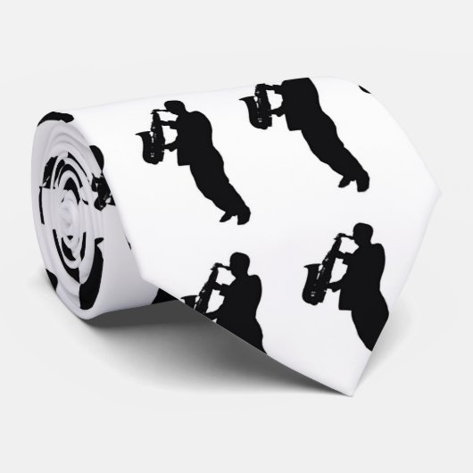 Saxofoon speler stropdas (Opgerold)