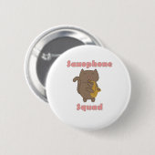 Saxofoon Squad Schattige Kawaii Kat Roze Ronde Button 5,7 Cm (Voorkant /achterkant)