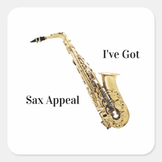 Saxofoon Sticker (Voorkant)