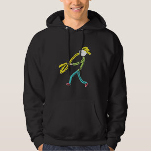 Saxofoon Stickman Hoodie