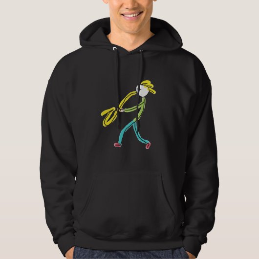 Saxofoon Stickman Hoodie (Voorkant)