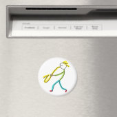 Saxofoon Stickman Magneet (Insitu (Vaatwasser))
