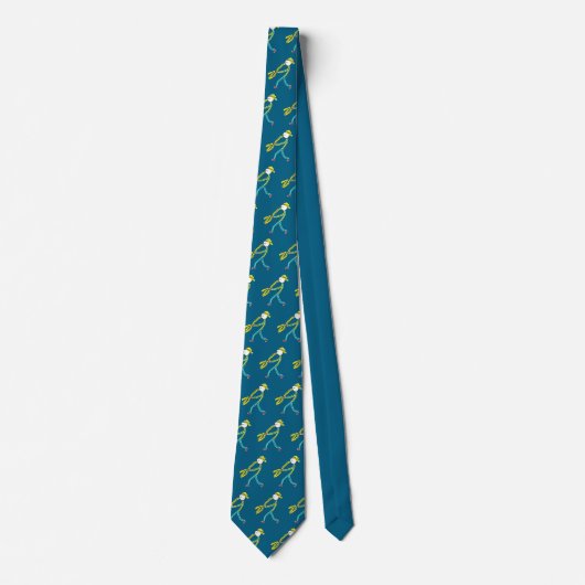 Saxofoon Stickman Stropdas (Voorkant)