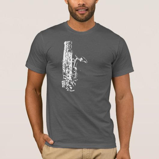 Saxofoon T-shirt (Voorkant)