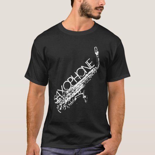 Saxofoon T-shirt (Voorkant)