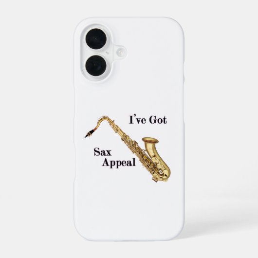 Saxofoon telefoonhoes iPhone 16 hoesje (Achterkant)