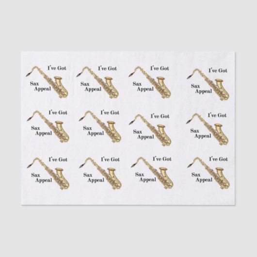 Saxofoon tissuepapier (Voorkant)