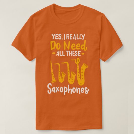 Saxofoon Type 2 T-shirt (Design voorkant)