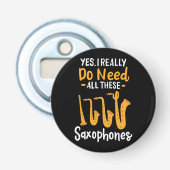 Saxofoon Types Button Flesopener (Voorkant)