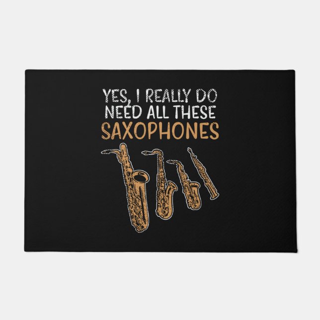 Saxofoon Types Deurmat (Voorkant)
