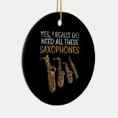 Saxofoon Types Keramisch Ornament (Rechts)