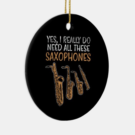 Saxofoon Types Keramisch Ornament (Rechts)