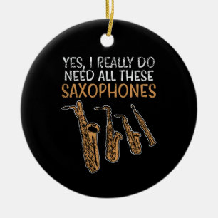 Saxofoon Types Keramisch Ornament