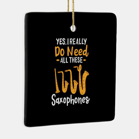 Saxofoon Types Keramisch Ornament (Rechts)