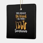 Saxofoon Types Keramisch Ornament (Links)