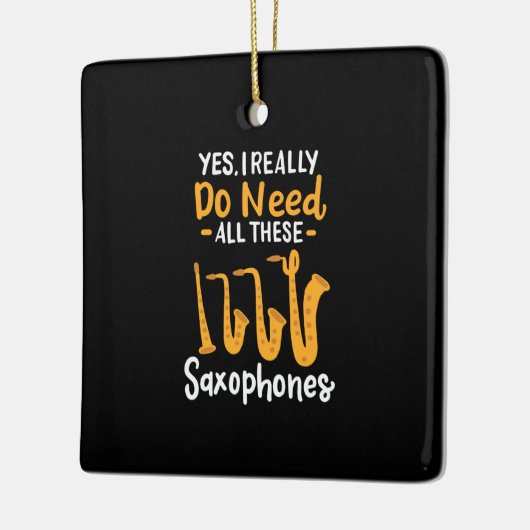 Saxofoon Types Keramisch Ornament (Links)