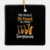 Saxofoon Types Keramisch Ornament (Voorkant)