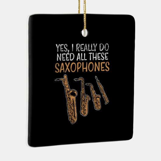 Saxofoon Types Keramisch Ornament (Rechts)