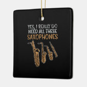 Saxofoon Types Keramisch Ornament (Links)