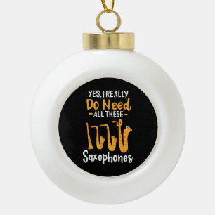 Saxofoon Types Keramische Bal Ornament
