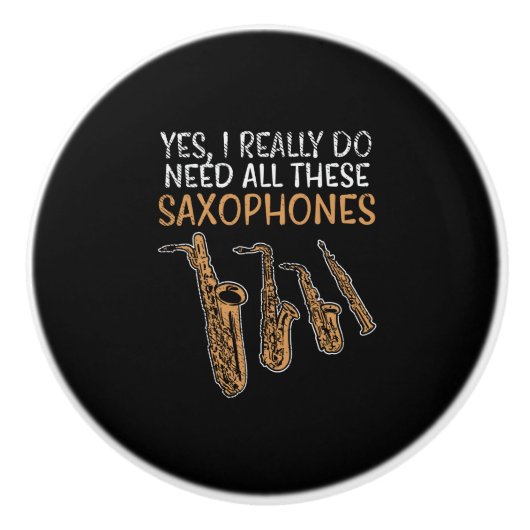 Saxofoon Types Keramische Knop (Voorkant)