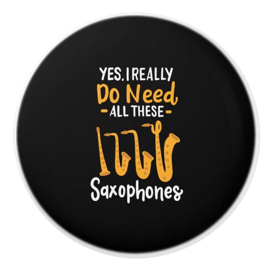 Saxofoon Types Keramische Knop (Voorkant)