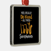 Saxofoon Types Metalen Ornament (Rechts)