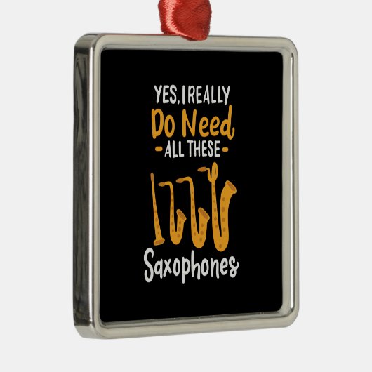 Saxofoon Types Metalen Ornament (Rechts)