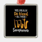 Saxofoon Types Metalen Ornament (Voorkant)