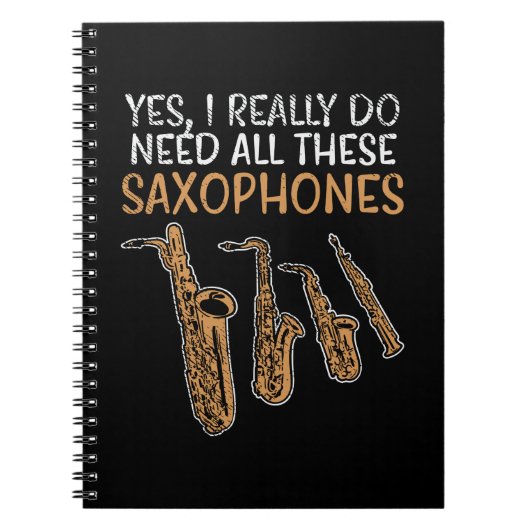 Saxofoon Types Notitieboek (Voorkant)
