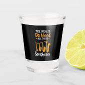 Saxofoon Types Shot Glas (Voorkant)